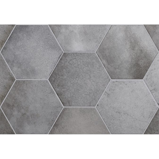 Klinker Lhådös Story grey shadow hexagon 17,5x20 cm