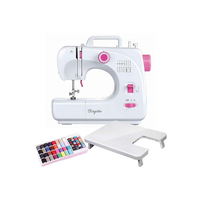 Symaskinsset Birgitta Comfort Symaskin med Tilläggsbord & 60 Delar Trådset