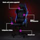 Gamingstol Kuura RGB Svart Justerbar med Inbyggda RGB-Lampor