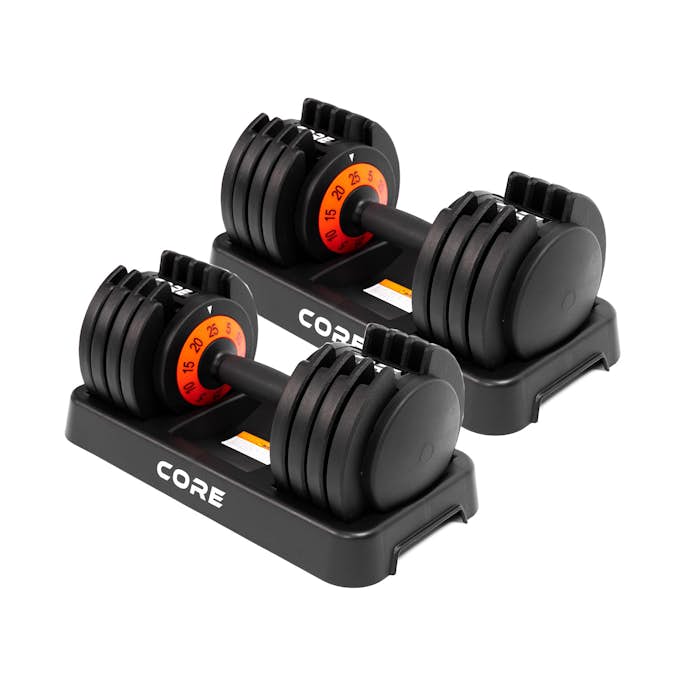 2 x hantlar Core 50 kg justerbar