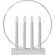 Adventsljusstake Star Trading Glossy 4st LED-Ljus Vit