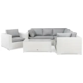 Loungegrupp Comfort Garden Bahamas 6-sits Vit Utomhus