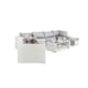 Loungegrupp Comfort Garden Bahamas 6-sits med Fåtölj, Divan och Bord med Hylla Vit/Grå
