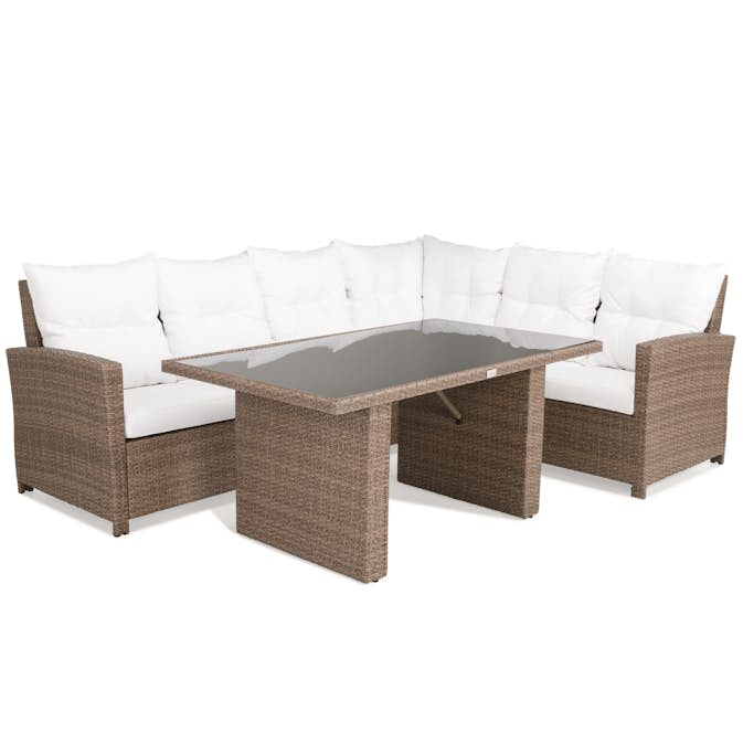 Loungegrupp Comfort Garden James Sand/Glas Utomhus