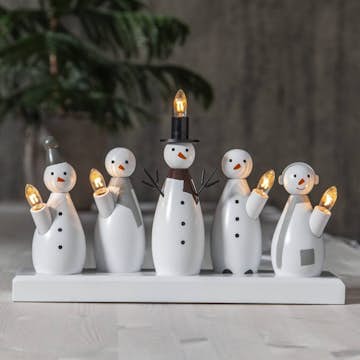 Adventsljusstake Star Trading Snowman 5 Ljus
