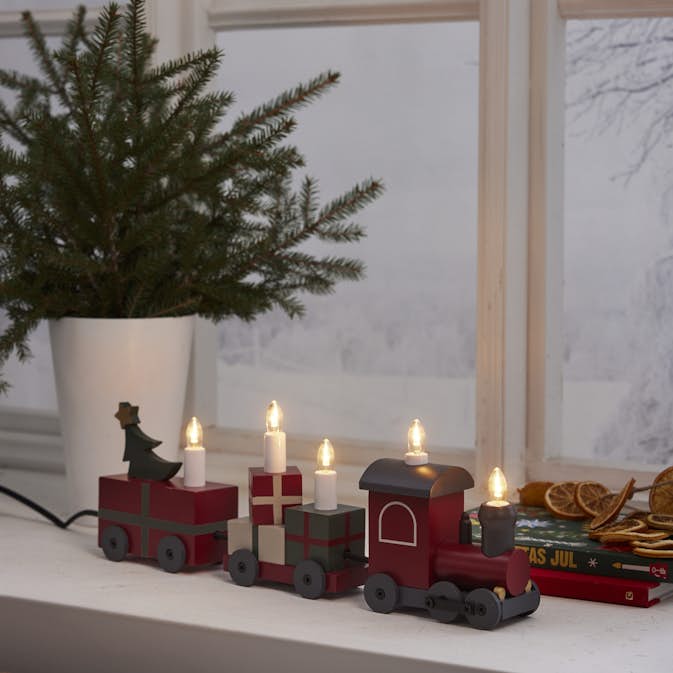 Adventsljusstake Star Trading Christmas Train 5 Ljus