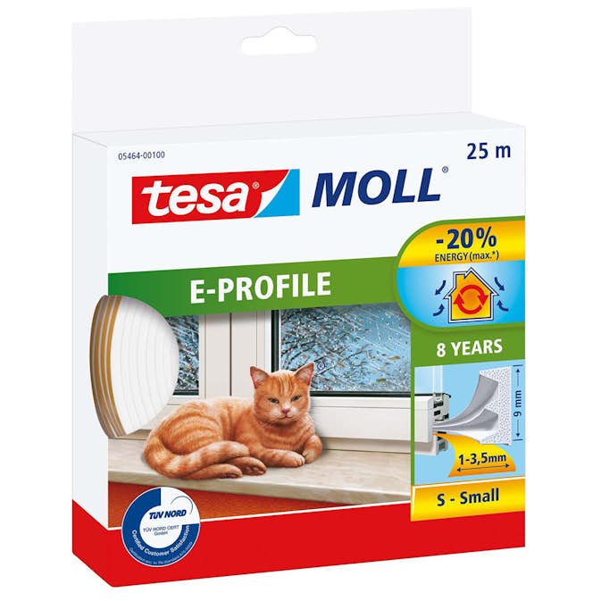 Tätningslist Fönster Tesa E-list Vit 25 m