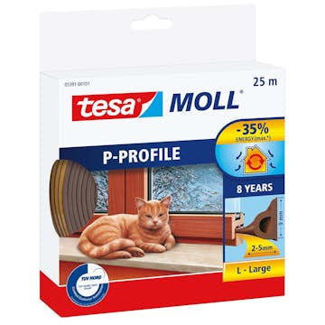 Tätningslist Fönster Tesa P-list Brun 25 m