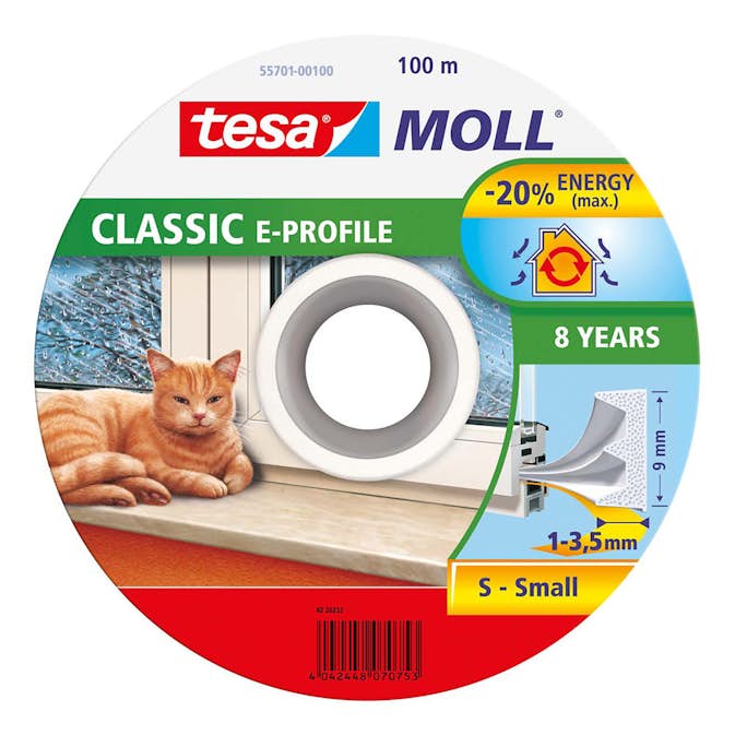 Tätningslist Fönster Tesa E-list Vit 100 m
