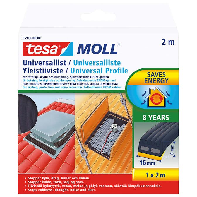 Universallist Tesa 2 m x 16 mm x 8 mm