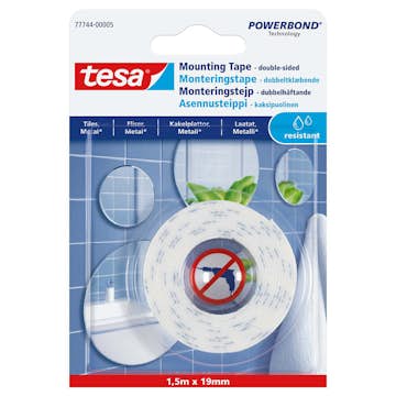 Mont.tejp Tesa Spegel Kakel 1,5 m x 19 mm