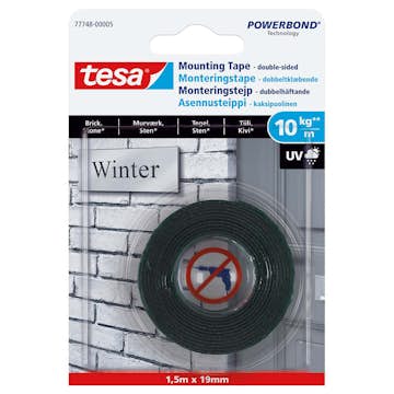 Monteringstejp Tesa Utomhus 1,5M x 19 mm