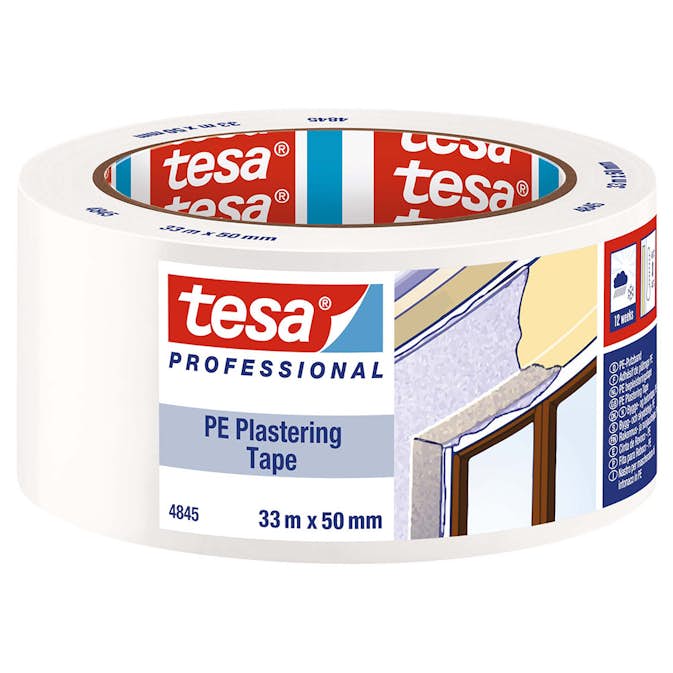 Byggtejp Tesa PE 4845 Vit 33 m x 50 mm