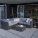 Loungebord / Divan Hillerstorp Madison i Konstrotting med Glas och Dyna