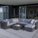 Loungebord / Divan Hillerstorp Madison i Konstrotting med Glas och Dyna
