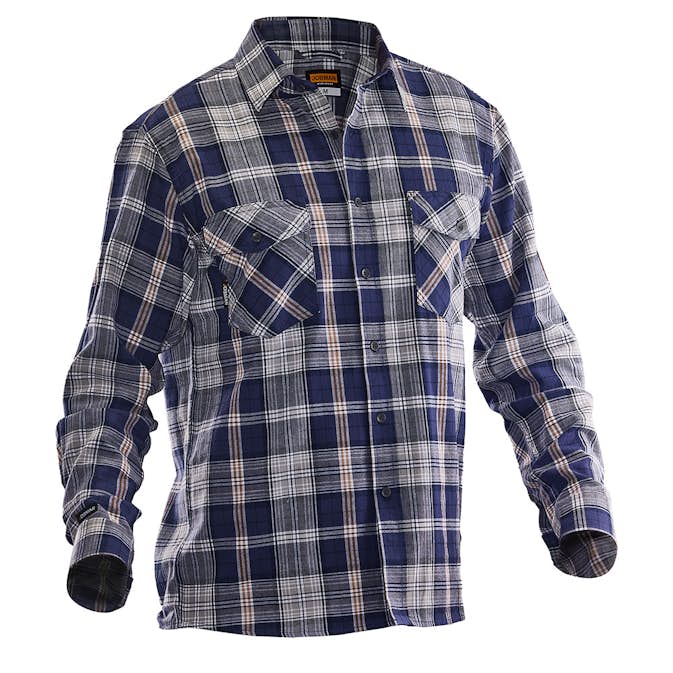 Flanellskjorta Jobman Navy/Grey 5138