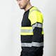 Sweatshirt Jobman Varsel Svart/Gul V