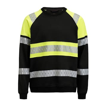 Sweatshirt Jobman Varsel Svart/Gul V