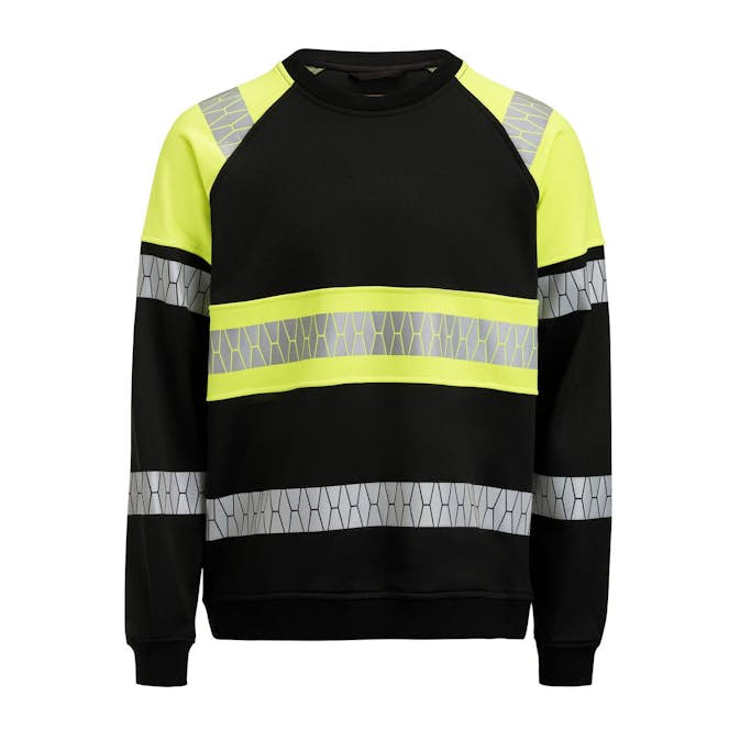 Sweatshirt Jobman Varsel Svart/Gul V