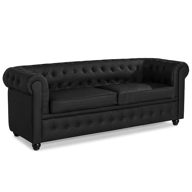 Bäddsoffa Manor House Chesterfield Lyx 3-sits Konstläder