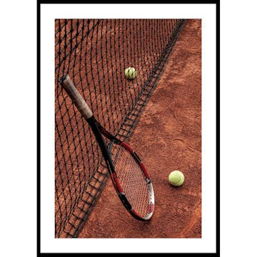 Poster Gallerix Tennis Racket & Court