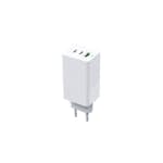PD-reseladdare Gear Gan 220V 2Xusb-C + 1Xusb-A Pd 45W + 18W + 3A Vit