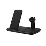 Trådlös Gear Tripple Qi Laddare Usb-C Anslutning 20W Totalt Svart Mobil/Watch/Airpods