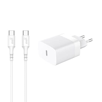 Laddare GEAR 220V 1xUSB-C PD/PPS 30W + Cable USB-C to USB-C