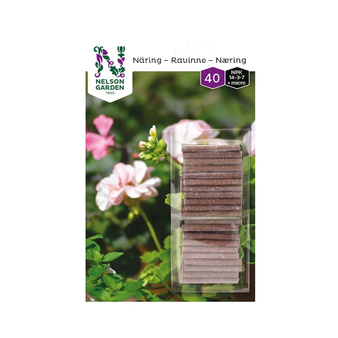 Näringspinnar Nelson Garden 40-pack