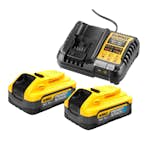 Batteripaket DeWalt DCB1104H2-QW 18V Powerstack 2x5 Ah Laddare