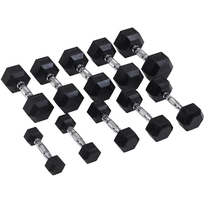 Hexhantel Master Fitness i Gummi