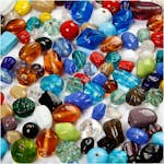 Glaspärlemix Creativ Company Mixade Färger Stl 7-18 mm Hålstl 1 mm 1000 g/1 Förp