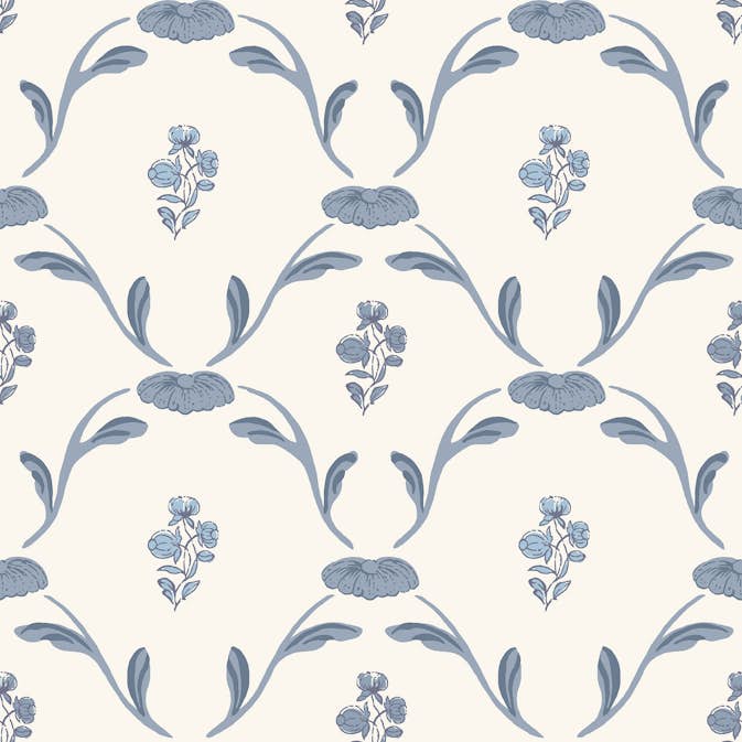 Tapet Duro Gammalsvenska Hemmingbo Blå 688-02