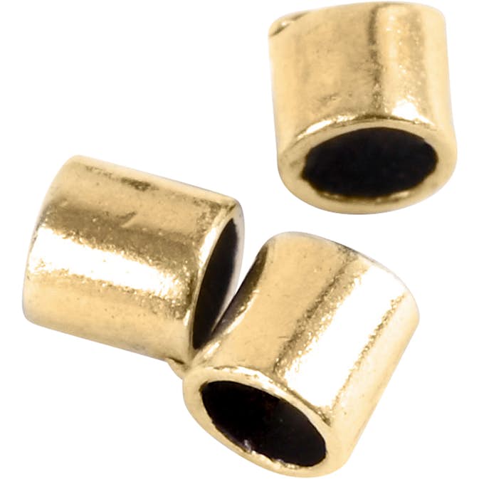 Avslutningshylsa Creativ Company Förgylld Stl 2x2 mm HålStl 14 mm 80 st/1 Förp