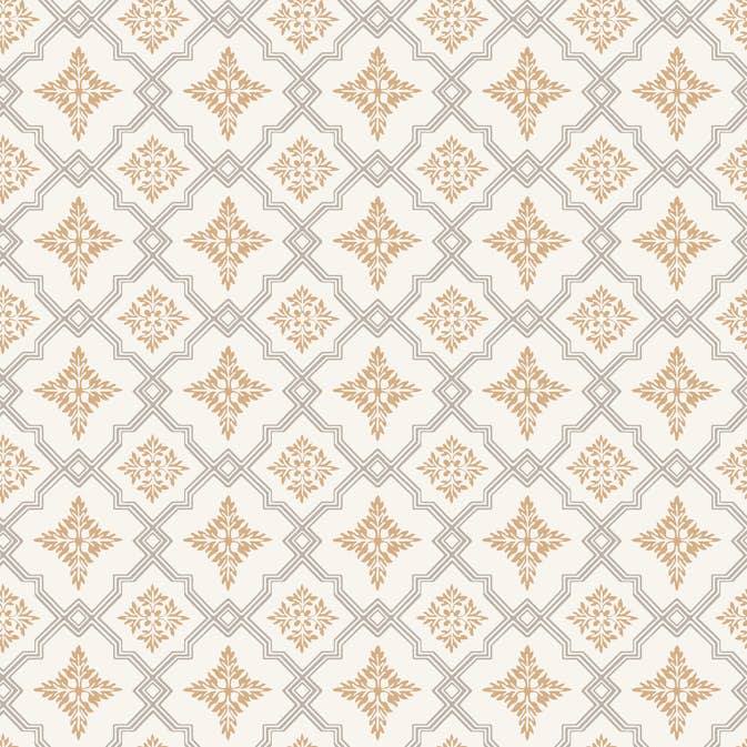 Tapet Duro Gammalsvenska Börsjö Beige 691-01 QuickUp, Mönstrad Gul