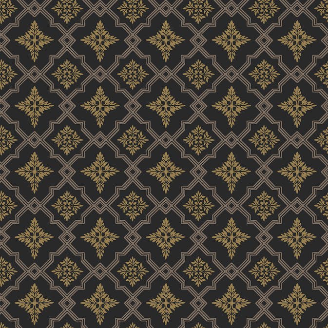 Tapet Duro Gammalsvenska Börsjö Svart/Guld 691-04