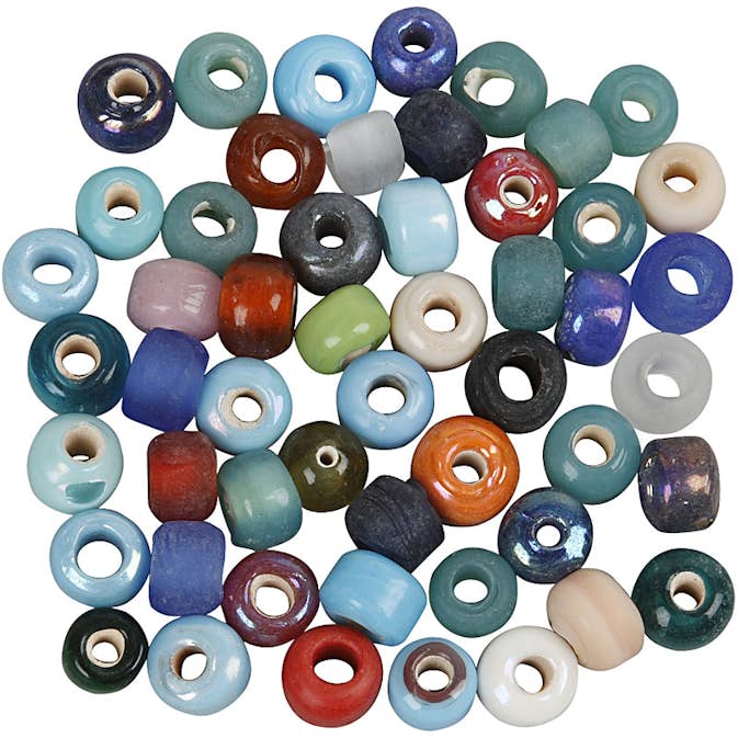 Glaspärlemix Creativ Company Mixade Färger Dia. 9 mm Hålstl 2,5-3 mm 500 g/1 Förp