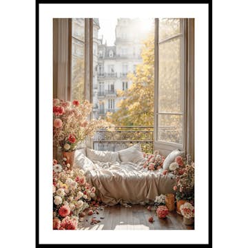 Poster Gallerix Flowers By The Open Window