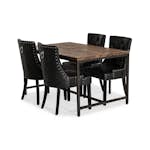 Matgrupp Bloomington Wilmer Rektangulärt Matbord 140 cm med 4 Tone Matstol