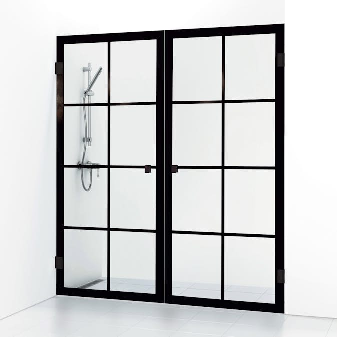 Duschdörr Svedbergs 180° Rista Rak Dubbel