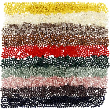 Plastpärlor Creativ Company Mixade Färger D6 mm Hålstl 1,5 mm 10x40 g/1 Förp