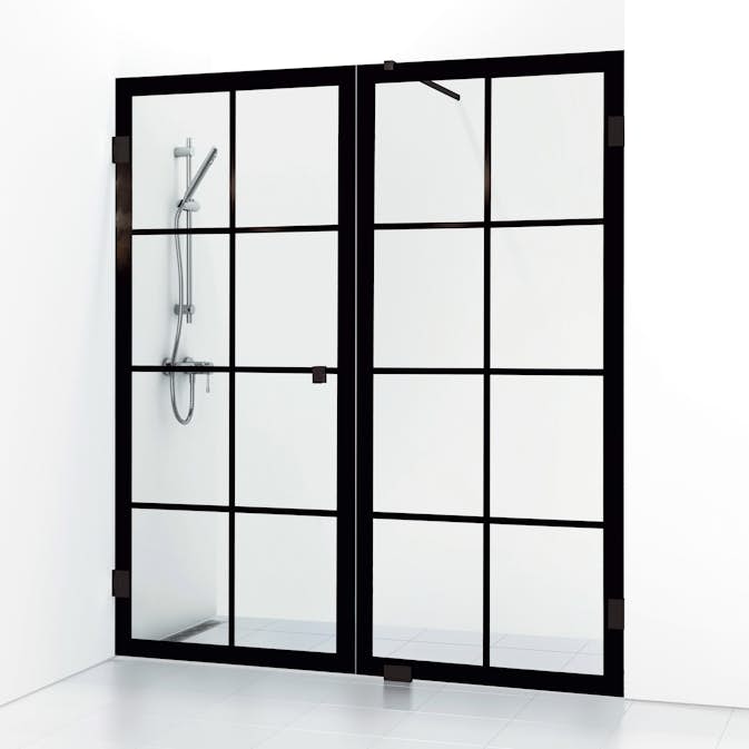 Duschdörr Svedbergs 180° Rista Rak/Fast Kombi