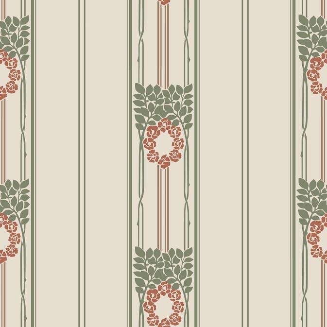 Tapet Duro Gammalsvenska Ramsjö Röd 697-02