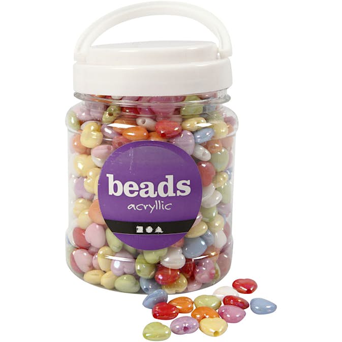 Hjärtmix Creativ Company Mixade Färger Stl 15x15 mm Hålstl 3 mm 1 Burk