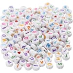 Bokstavspärlor Creativ Company Vit Stl 7 mm Hålstl 1,2 mm 200 g/1 Förp