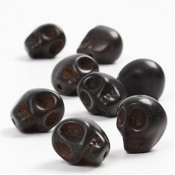 Pärlor Creativ Company Howlite Svart D 12 mm Hålstl 1,5 mm 32 St/1 Förp