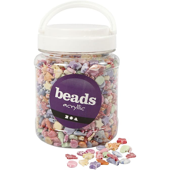 Pärlor Creativ Company Pastellmix Stl 9-12 mm Hålstl 1,2 mm 1 Burk