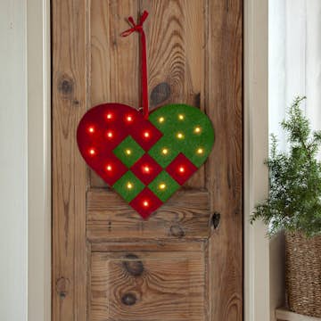 Hängande Dekoration Star Trading MERRY Hjärta med LED
