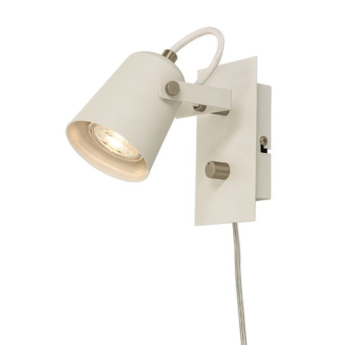 Vägglampa Aneta Metz Vit/Stål