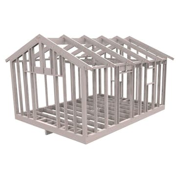 Attefallsstomme Byggstommar 22 grader Med Loft 6000x4766 mm